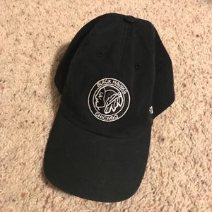 Chicago blackhawks 47 brand adjustable hat. Gently worn like new. No flaws